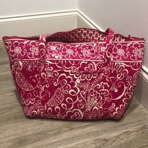 Vera Bradley Pink&White overnight bag
